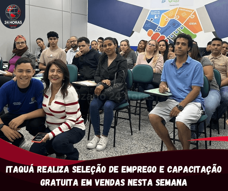 Itaquá realiza seleção de emprego e capacitação gratuita em vendas nesta semana