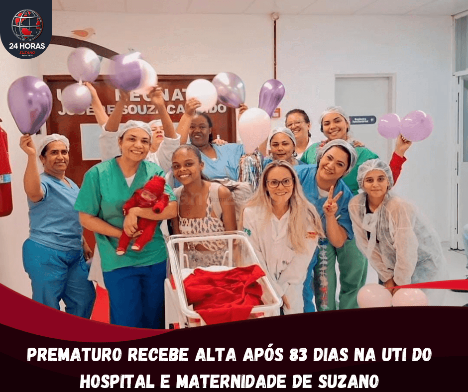 Prematuro recebe alta após 83 dias na UTI do Hospital e Maternidade de Suzano