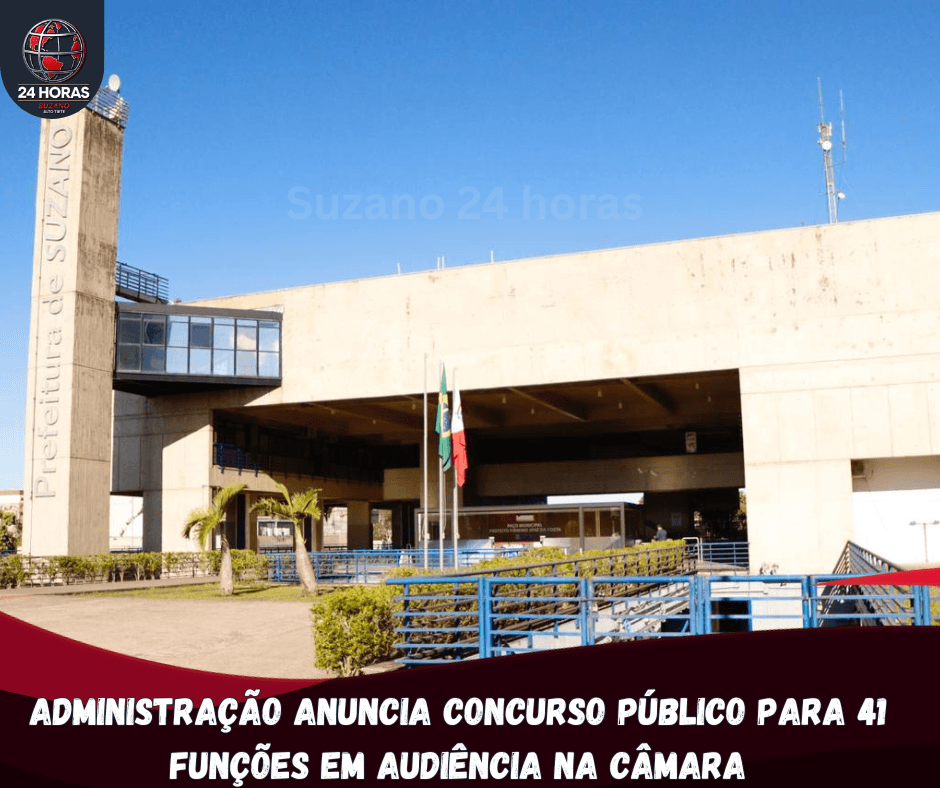 Prefeitura de Suzano anuncia concurso com 41 funções em diversas áreas