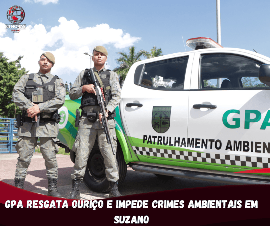 GPA resgata ouriço e impede crimes ambientais em Suzano