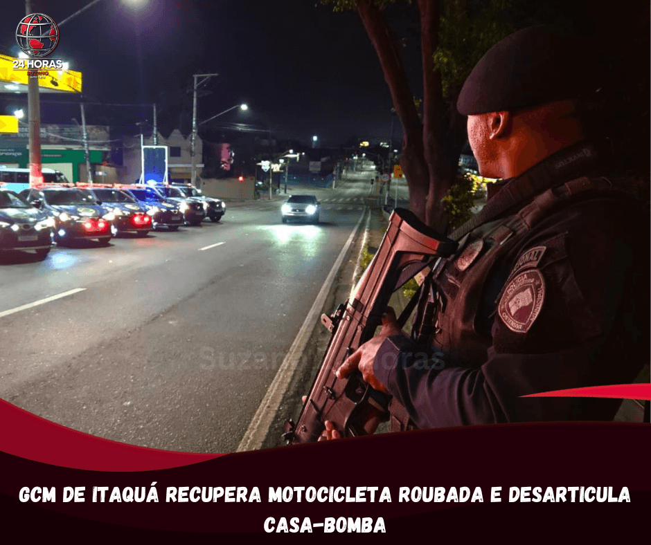 GCM de Itaquá recupera motocicleta roubada e desarticula casa-bomba