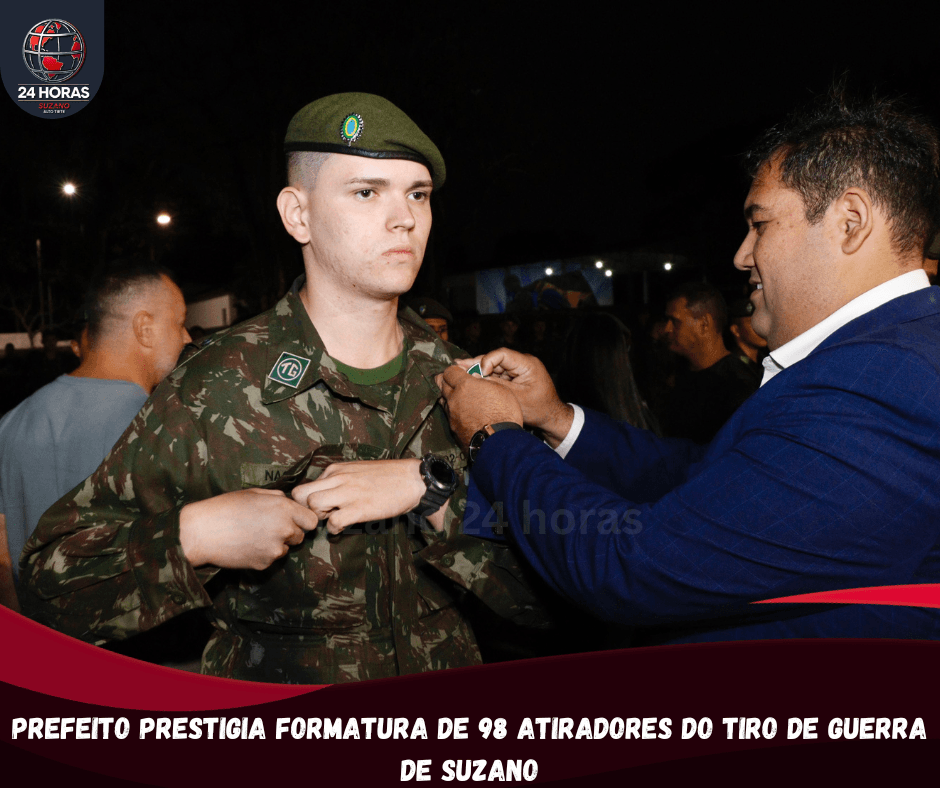 Prefeito prestigia formatura de 98 atiradores do Tiro de Guerra de Suzano