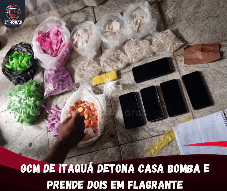 GCM de Itaquá detona casa bomba e prende dois em flagrante