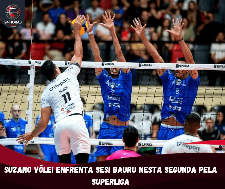 Suzano Vôlei enfrenta Sesi Bauru nesta segunda pela Superliga