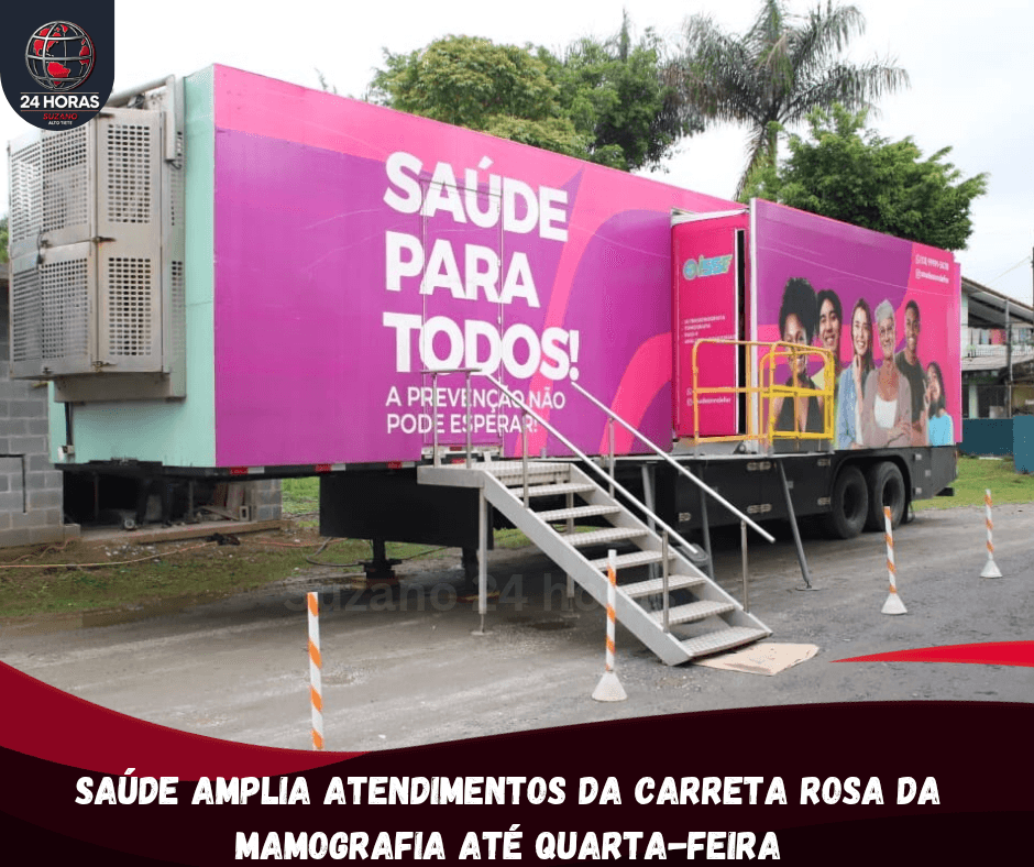 Saúde amplia atendimentos da Carreta Rosa da Mamografia até quarta-feira