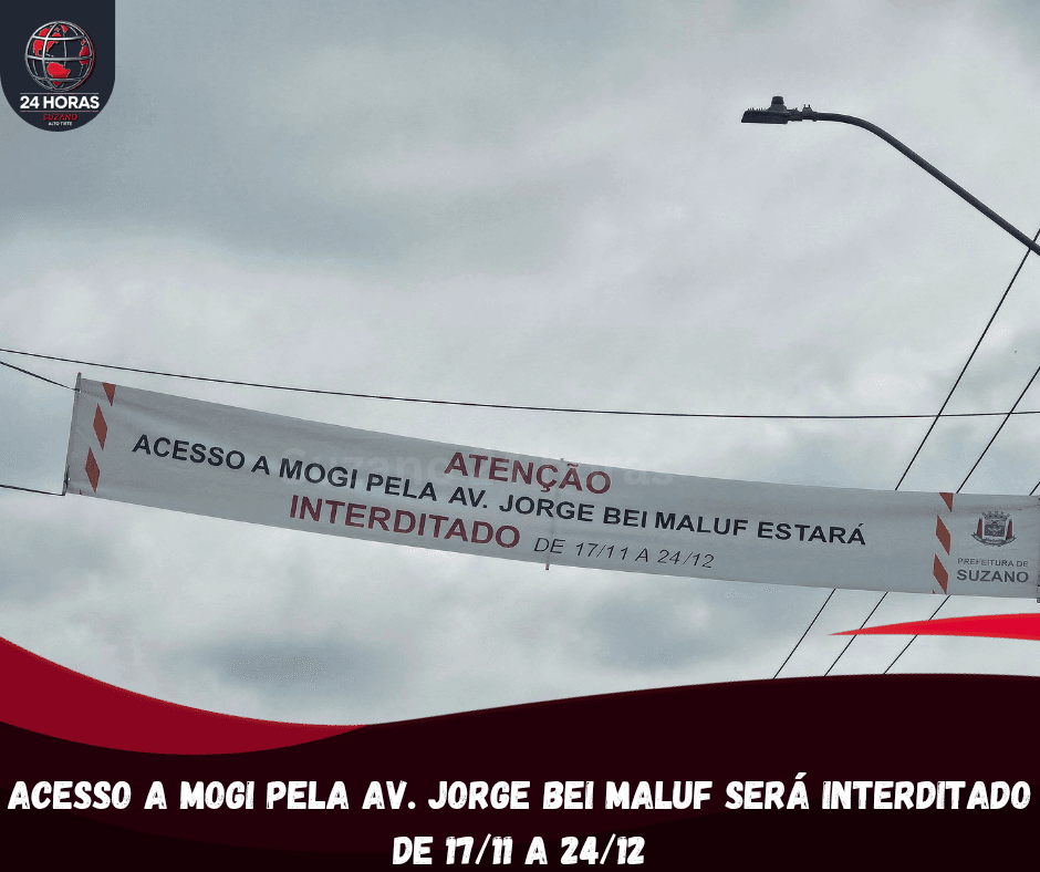Acesso a Mogi pela Av. Jorge Bei Maluf será interditado de 17/11 a 24/12