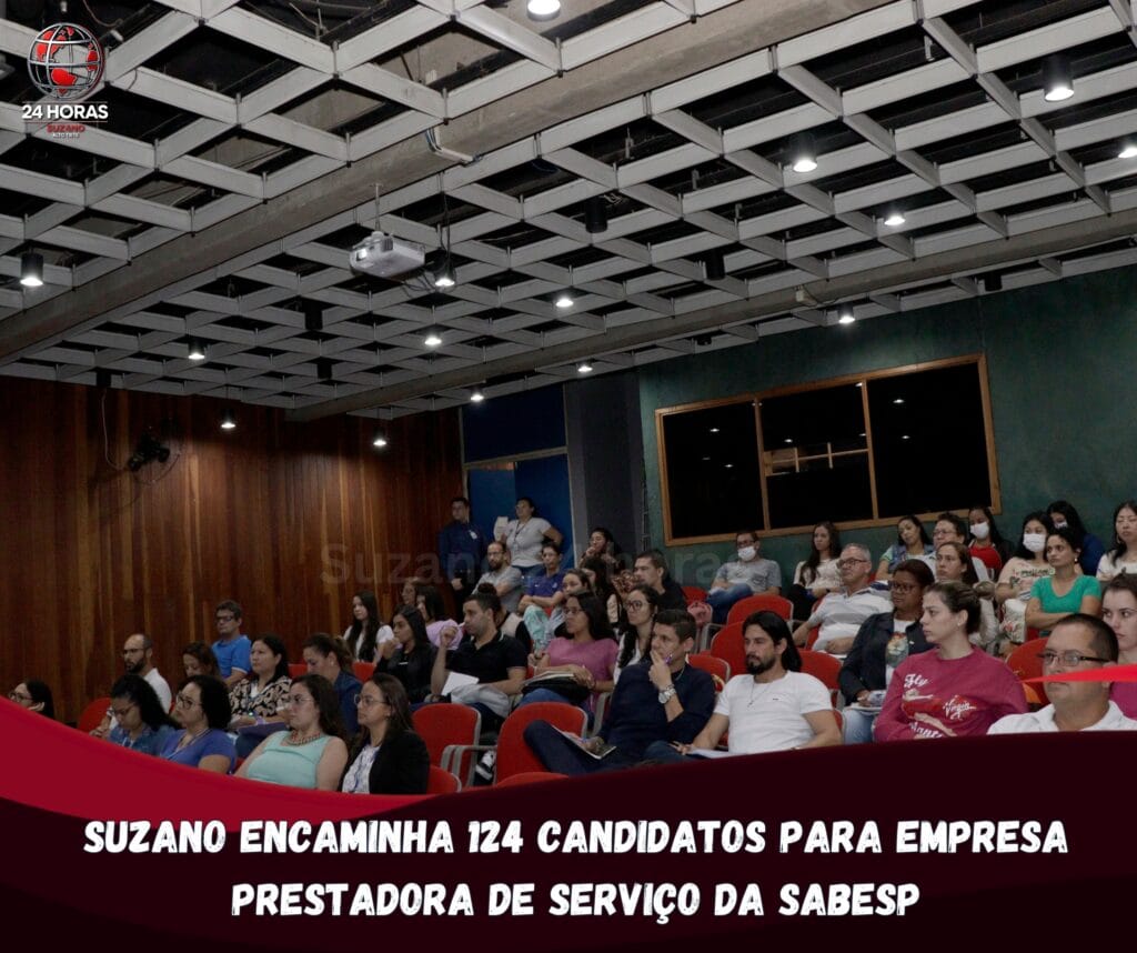 Suzano encaminha 124 candidatos para empresa prestadora de serviço da Sabesp
