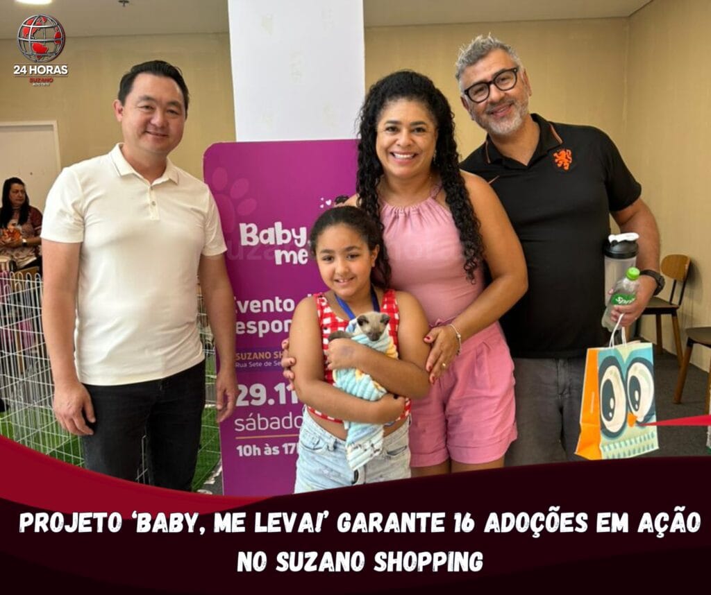 Projeto ‘Baby, me Leva!’ garante 16 adoções em ação no Suzano Shopping