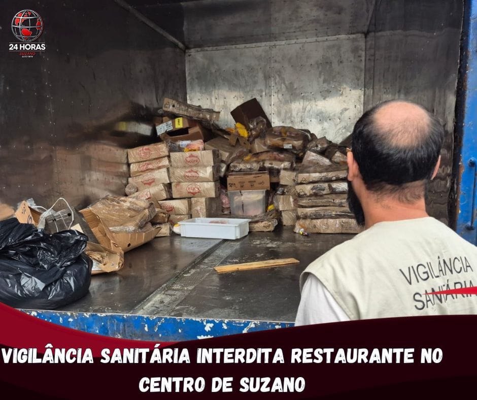 Vigilância Sanitária interdita restaurante no centro de Suzano 1,5 tonelada de produtos vencidos é apreendida durante fiscalização