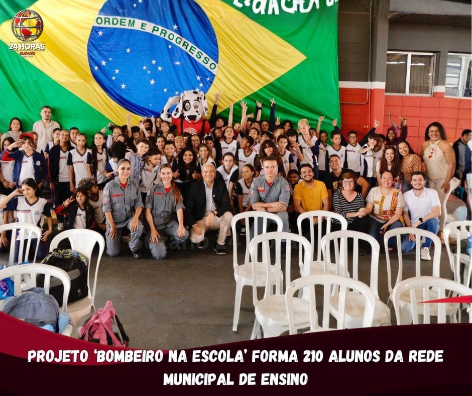 Bombeiro na Escola’ forma 210 alunos da rede municipal em Suzano