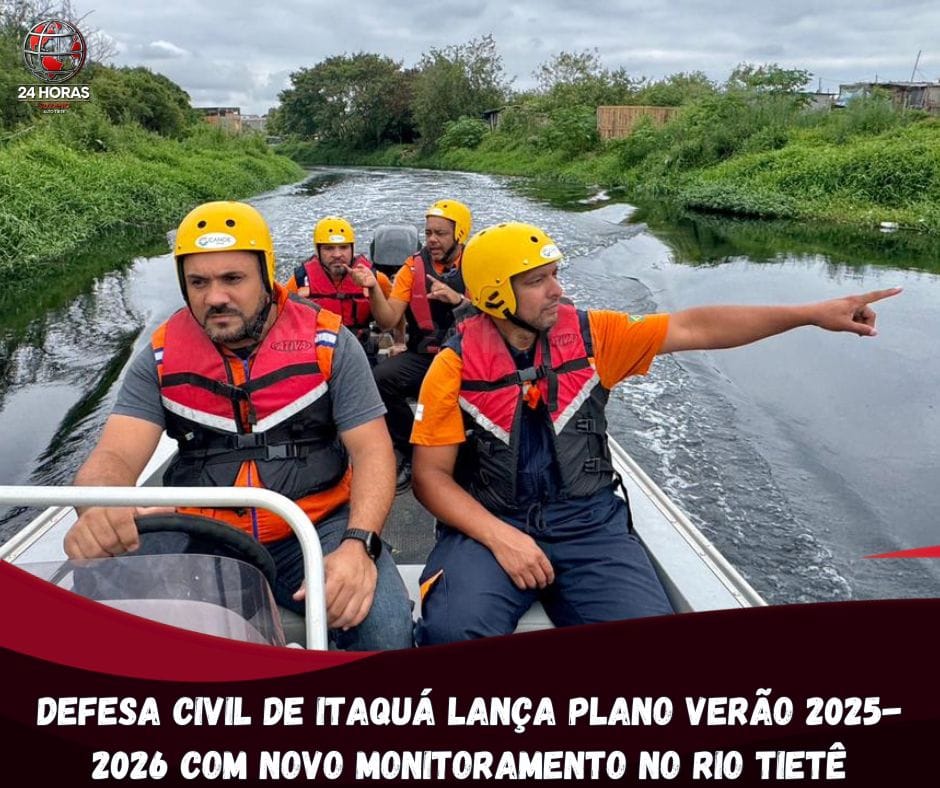 Defesa Civil de Itaquá lança Plano Verão 2025-2026 com novo monitoramento no rio Tietê