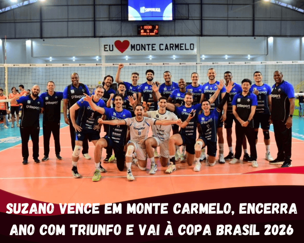Suzano vence Monte Carmelo fora de casa, encerra o ano com triunfo e garante vaga na Copa Brasil 2026