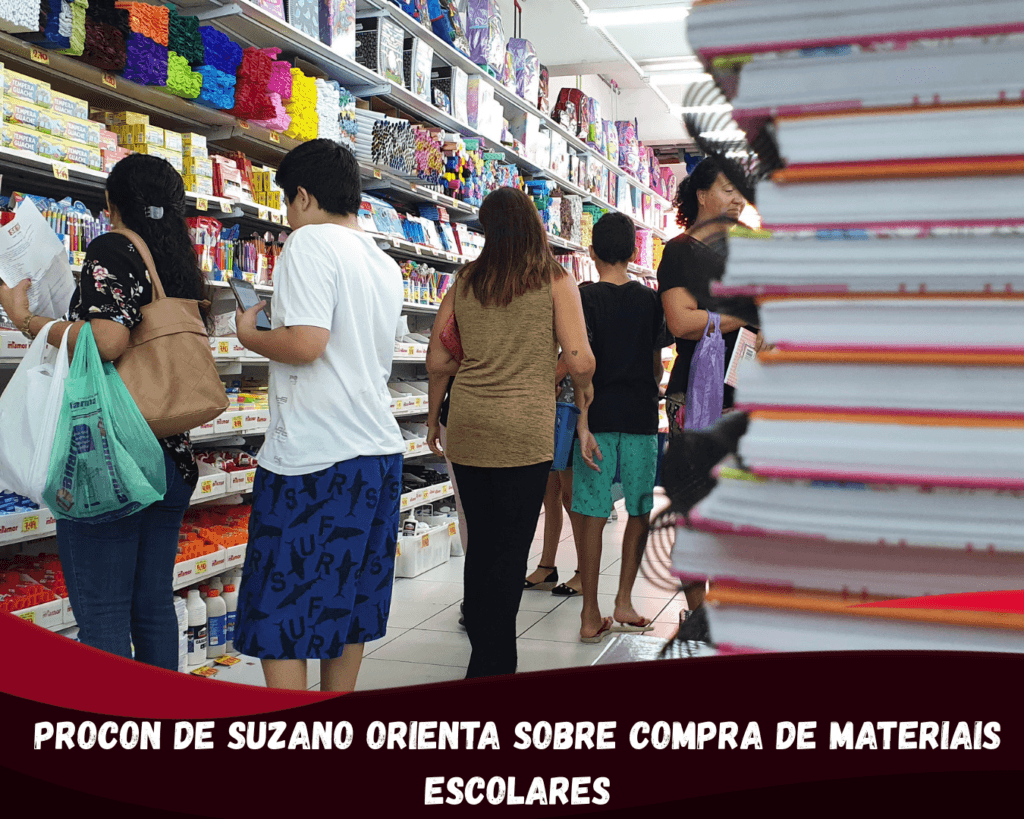 Procon de Suzano orienta sobre compra de materiais escolares