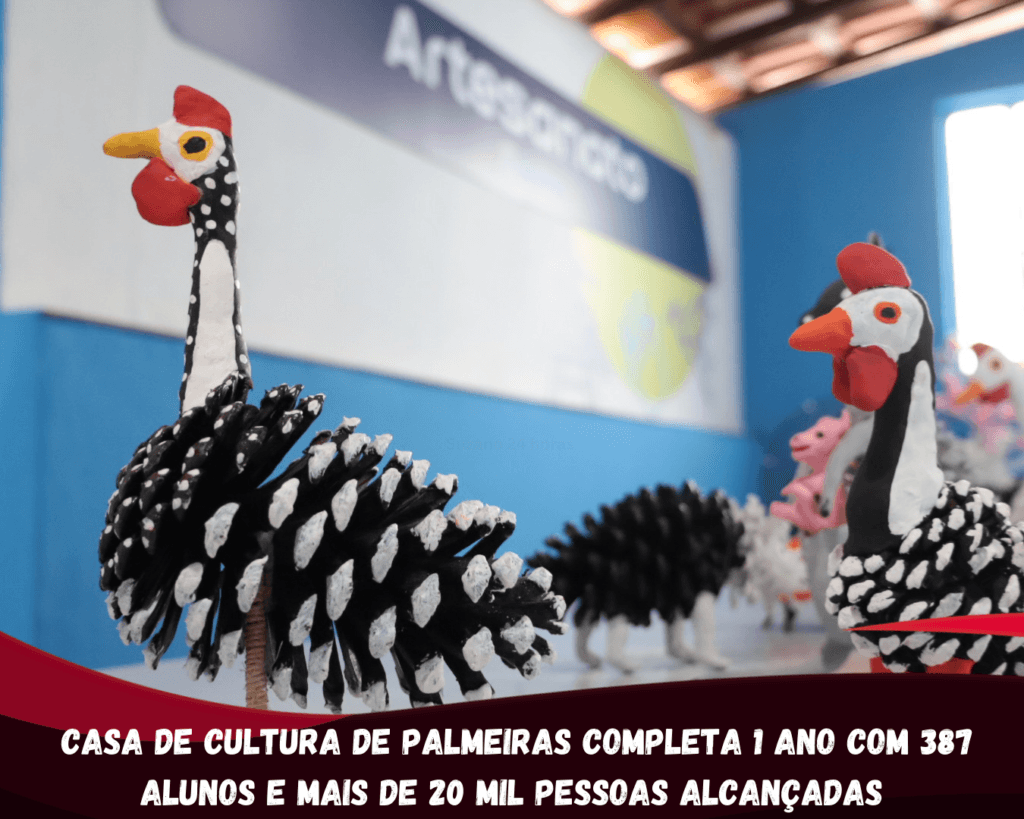 Casa de Cultura de Palmeiras completa 1 ano com 387 alunos e mais de 20 mil pessoas alcançadas