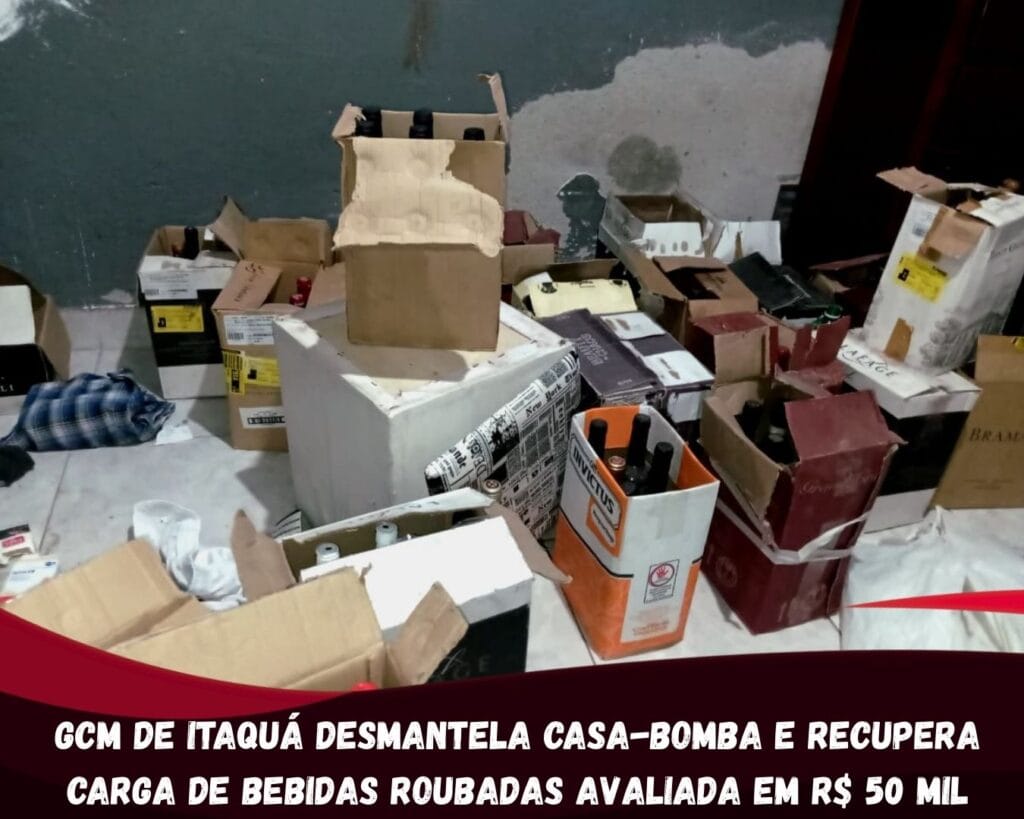 GCM de Itaquá desmantela casa-bomba e recupera carga de bebidas roubadas avaliada em R$ 50 mil