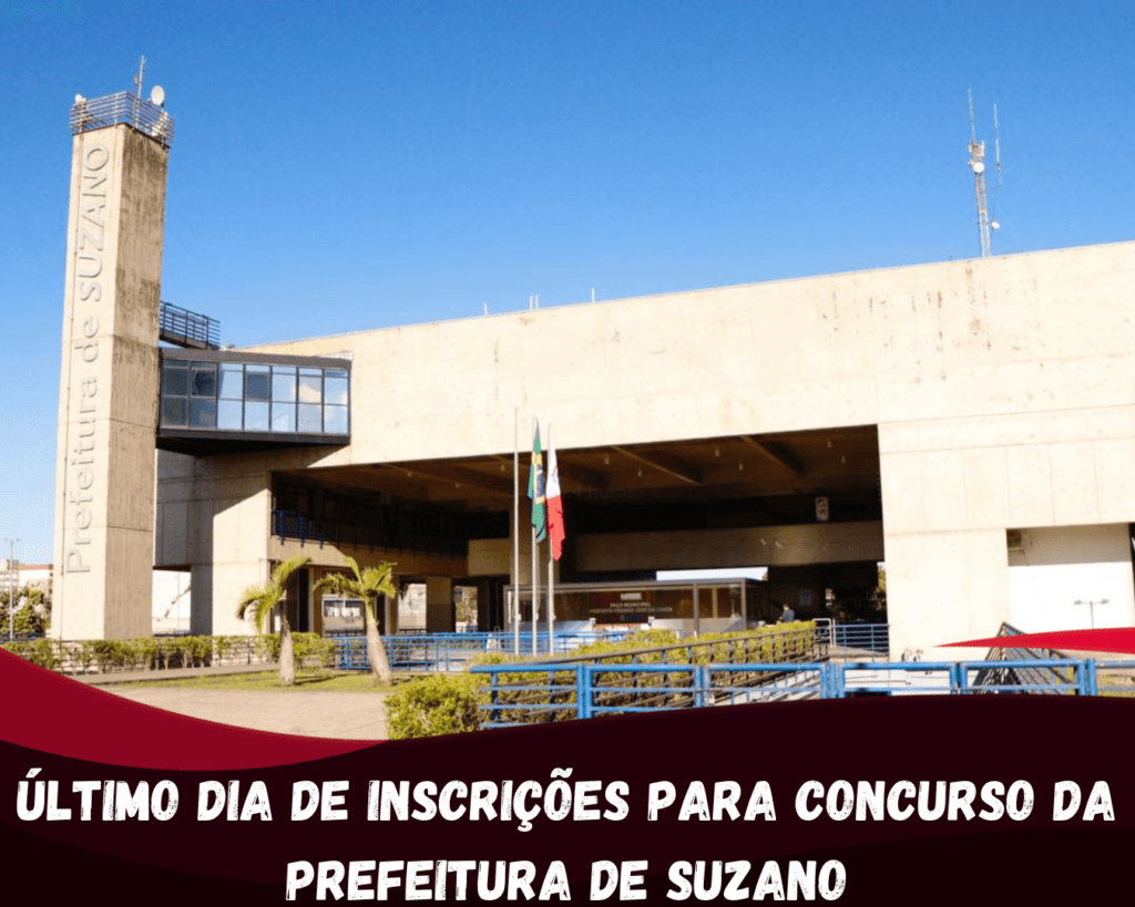 Último dia de inscrições para concurso da Prefeitura de Suzano