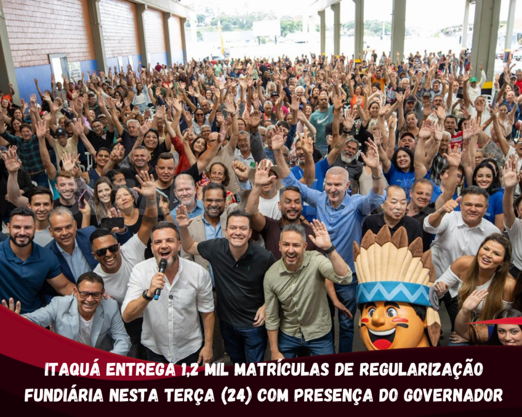 Itaquá entrega 1,2 mil matrículas de regularização fundiária nesta terça (24) com presença do governador