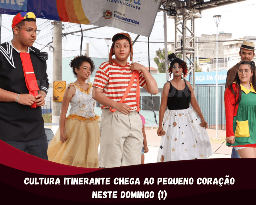Cultura Itinerante chega ao bairro Pequeno Coração neste domingo (1º)
