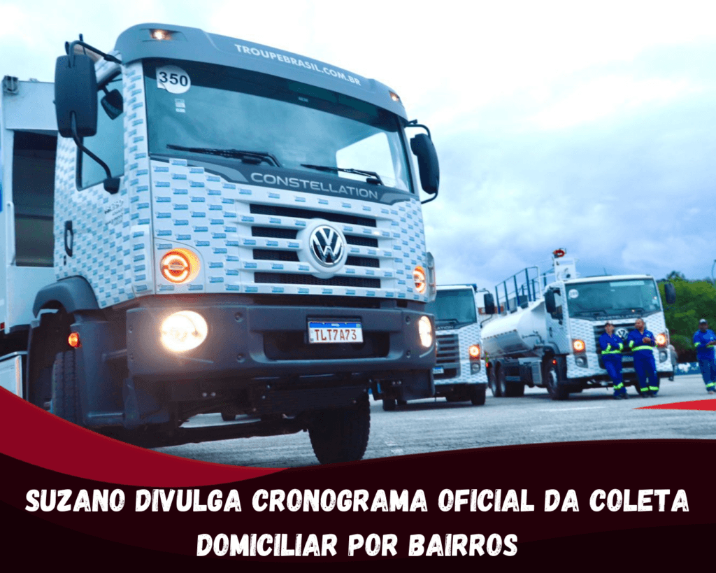 Suzano divulga cronograma oficial da coleta domiciliar por bairros