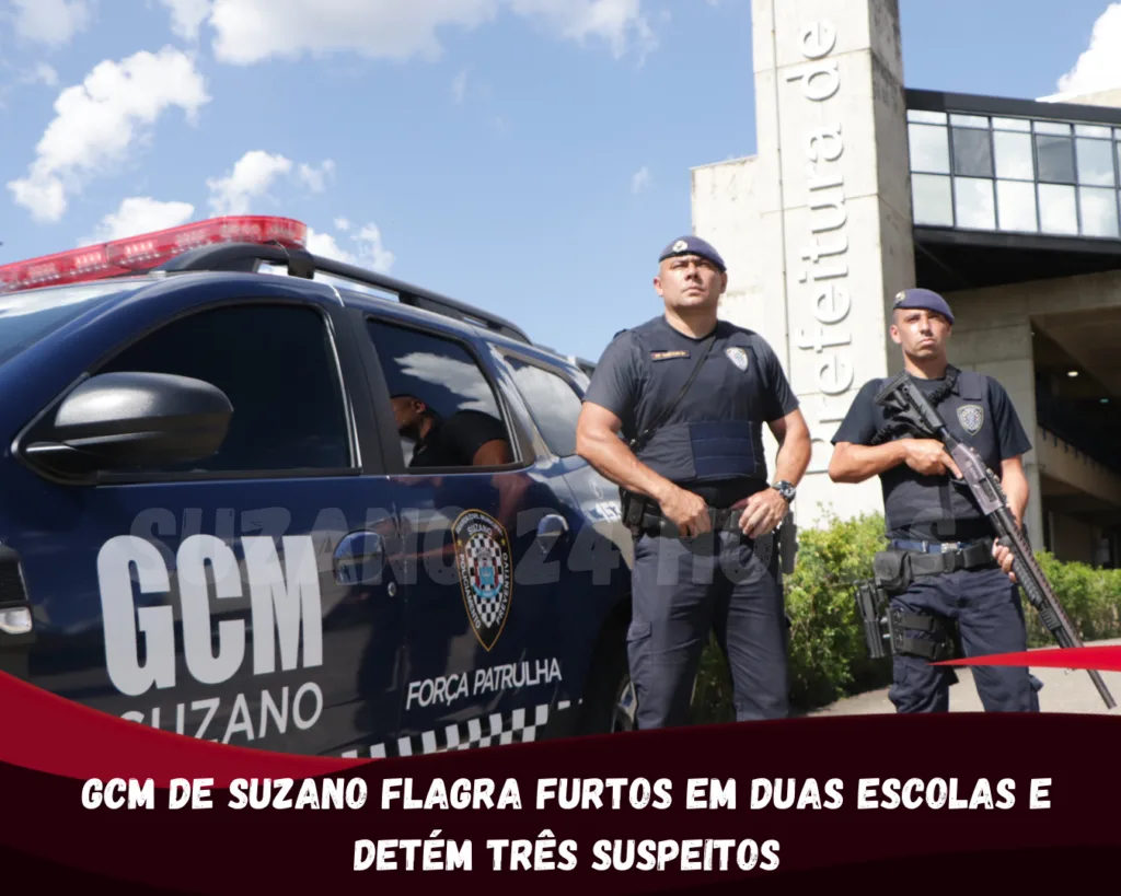 GCM de Suzano flagra furtos em duas escolas e detém três suspeitos