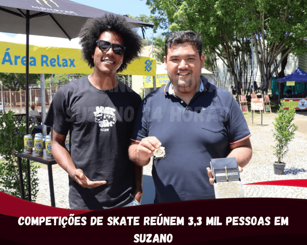 Competições de skate reúnem 3,3 mil pessoas em Suzano
