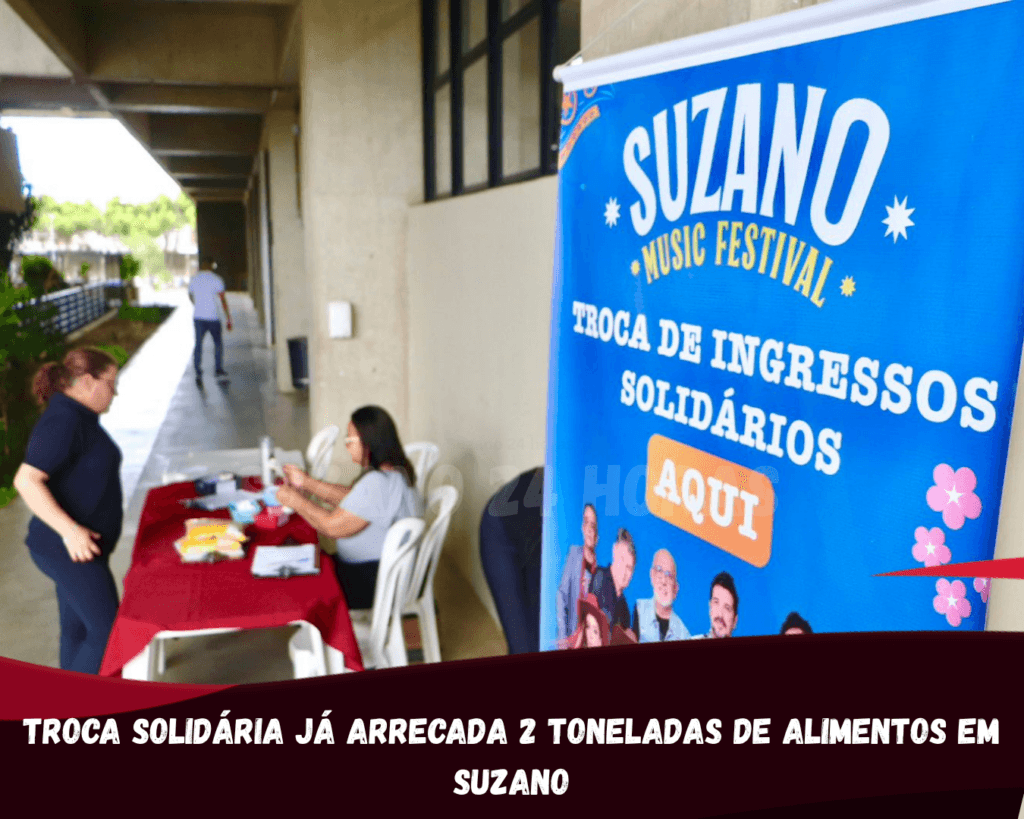 Troca solidária já arrecada 2 toneladas de alimentos em Suzano