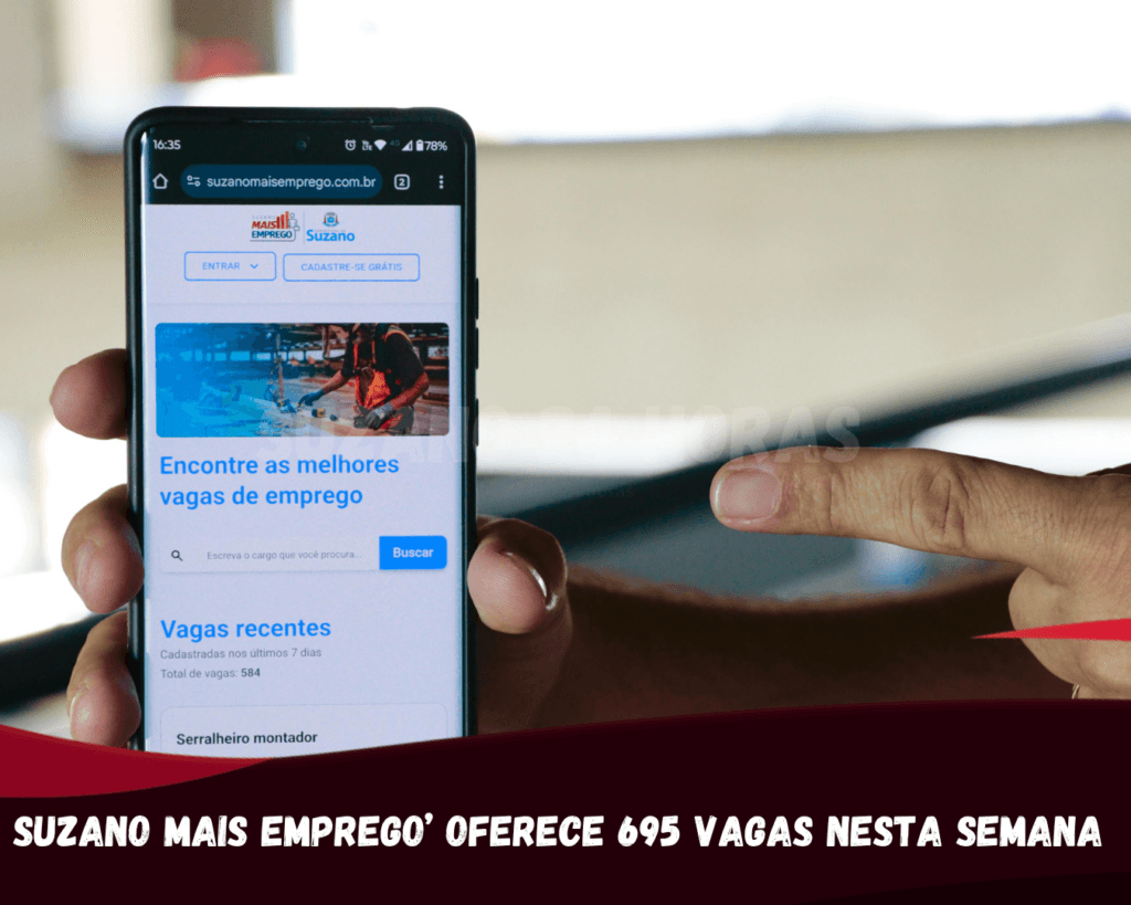 Suzano Mais Emprego’ oferece 695 vagas nesta semana
