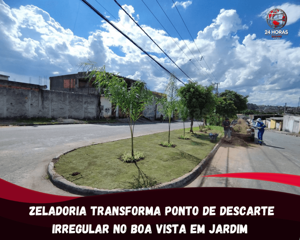 Zeladoria transforma ponto de descarte irregular no Boa Vista em jardim