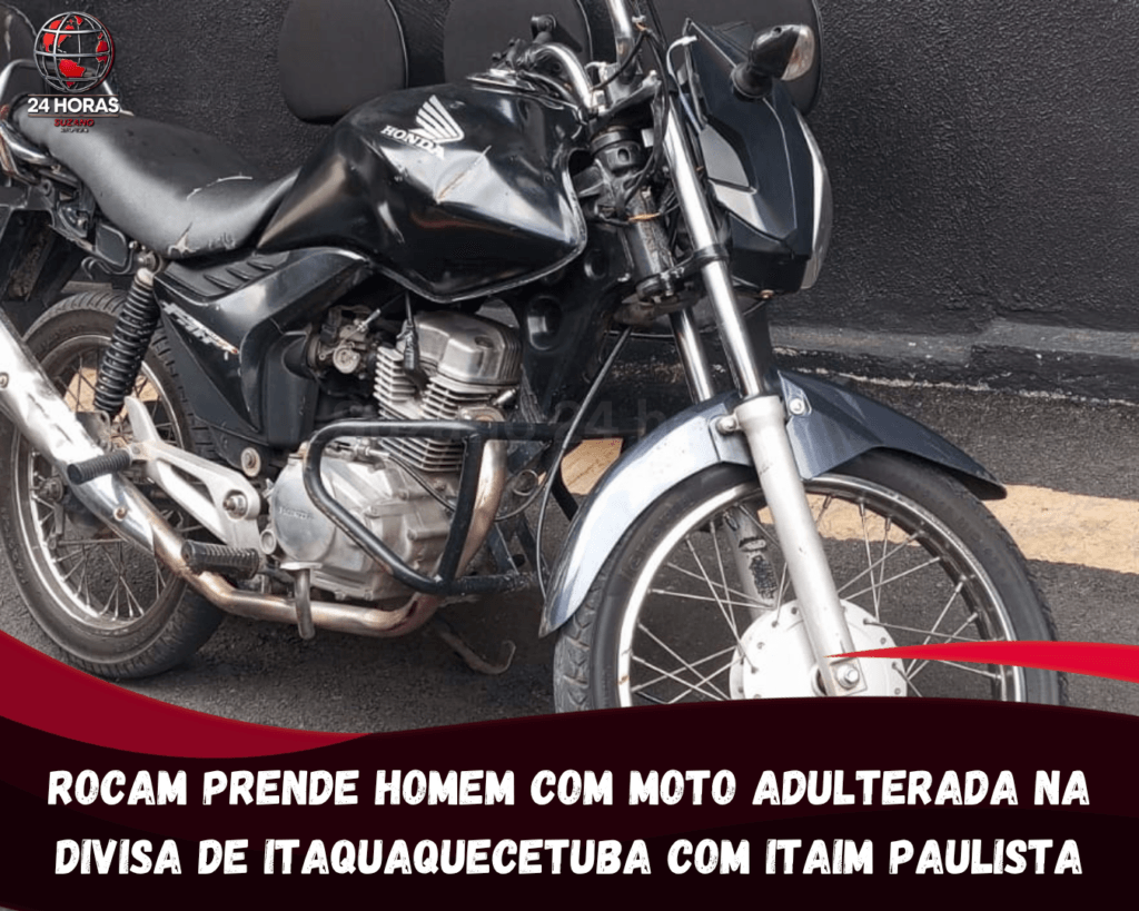 ROCAM prende homem com moto adulterada na divisa de Itaquaquecetuba com Itaim Paulista